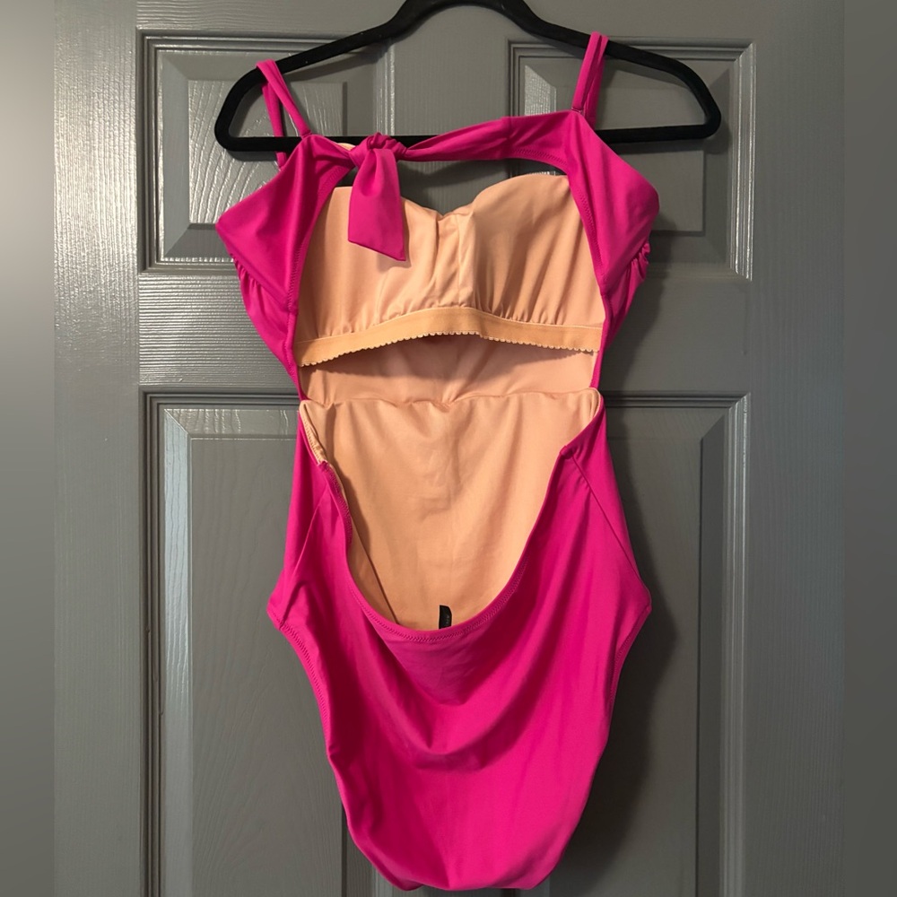 J. Crew Cutout Tie-Back one piece swimsuit size 12 - Picture 4 of 4